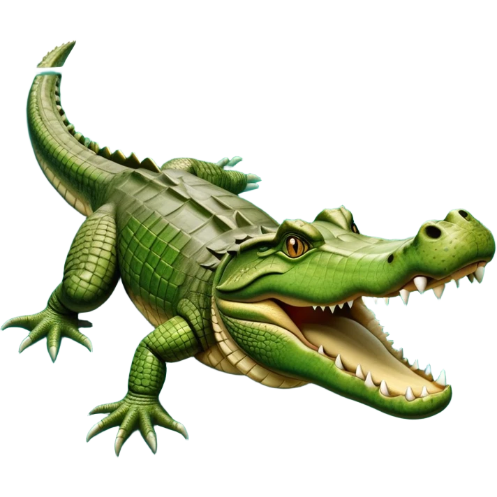 cinematic-crocodile-realistic-full-body-lounging-emoji,-massive-scaled-body-partially-submerged-in-shallow-water,-head-tilted-dramatically,-rough-green-and-brown-hide-textured-with-deep-ridges,-simplified-yet-realistic-focused-features,-highly-detailed,-glowing-with-an-almost-sarcastic-glow emoji