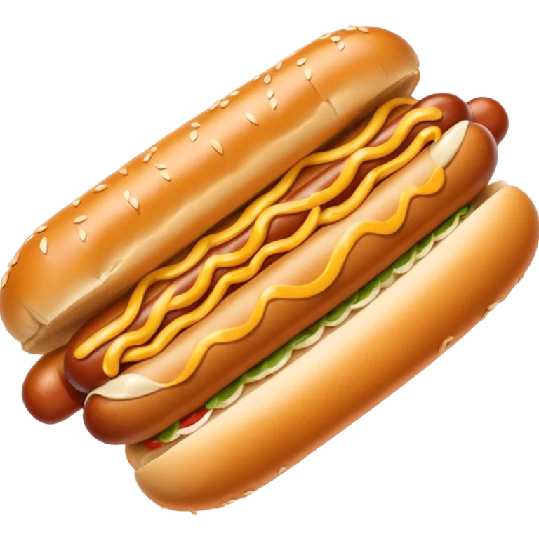 Hotdog with hands around emoji