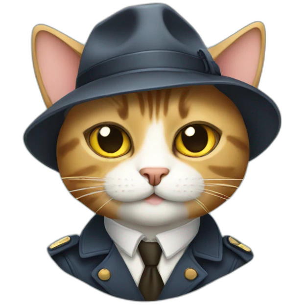 Detective cat emoji