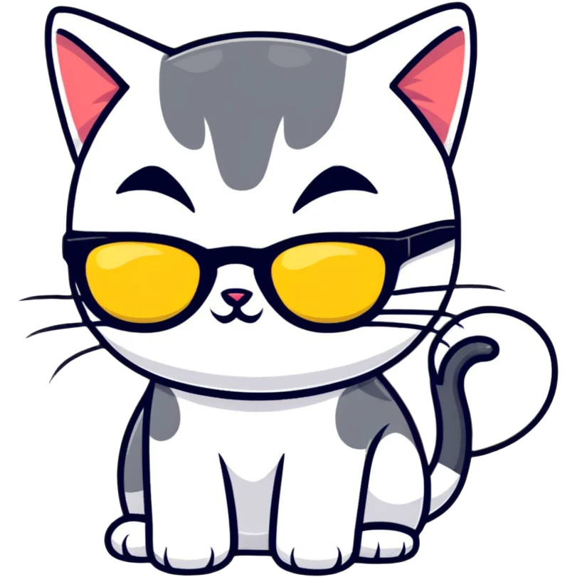 Cat with sunglasses emoji