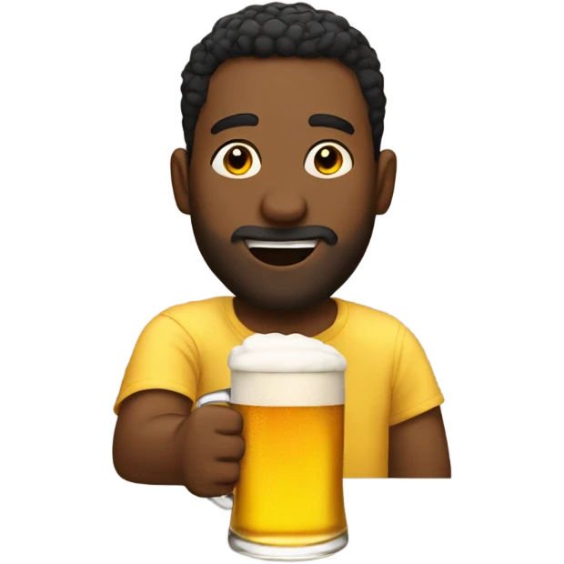 Me drinking a beer emoji
