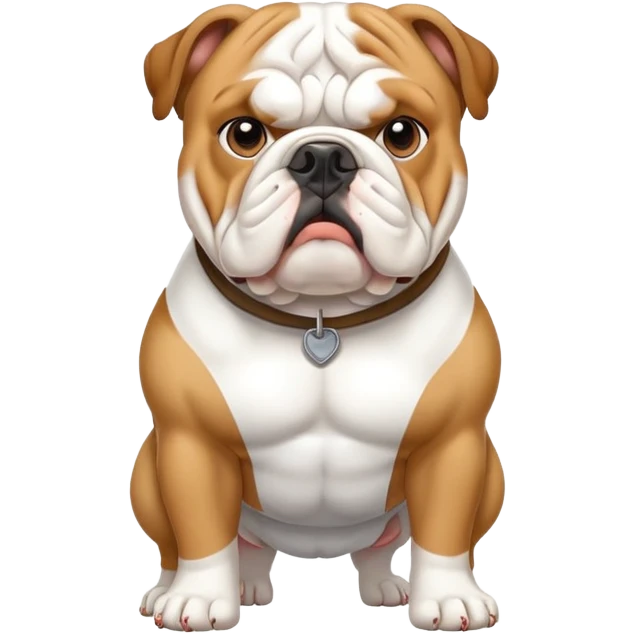 english bulldog standing guard emoji
