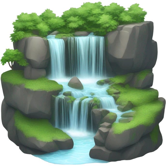 Waterfall in nature  emoji