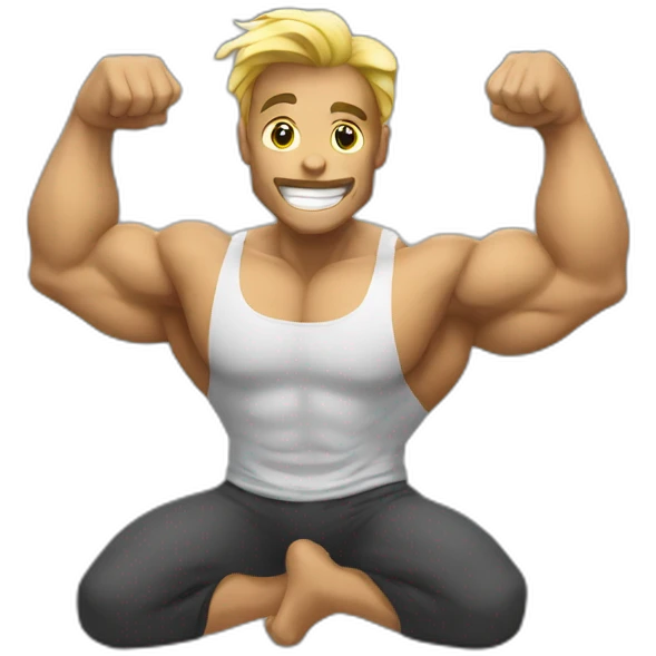 Thé rock qui fait de la musculation  emoji