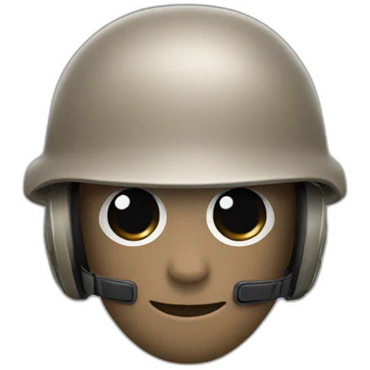 Taupe animal avec un casque de soldat emoji