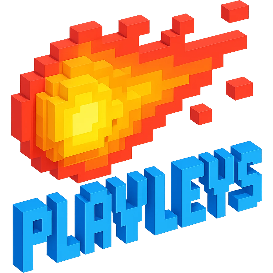 светящиеся комета с надписью "PLAVLEYS", no background emoji