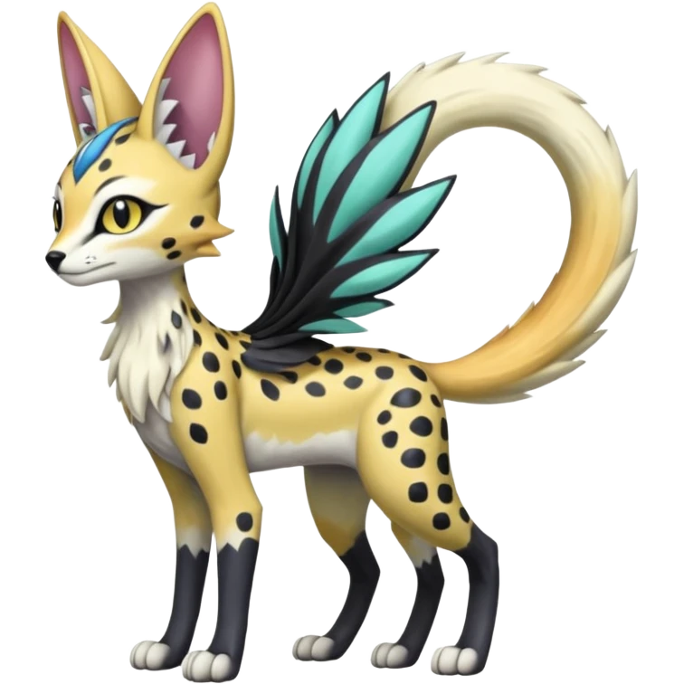 Meloetta-Trico-Nargacuga-Sergal-Serval-Cresselia-Fakémon-creature-hybrid emoji