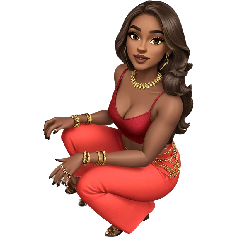 dark-skinned beauty with jewelry emoji