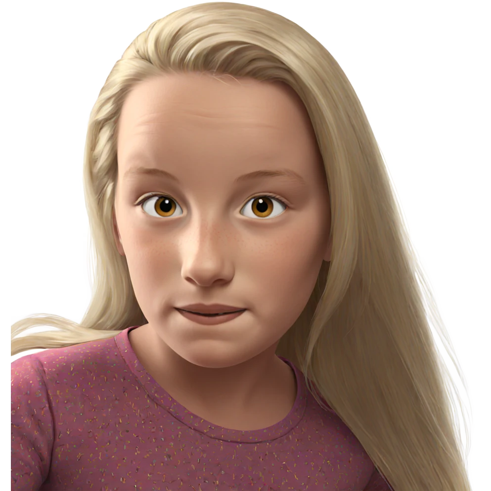 portrait of blonde girl emoji