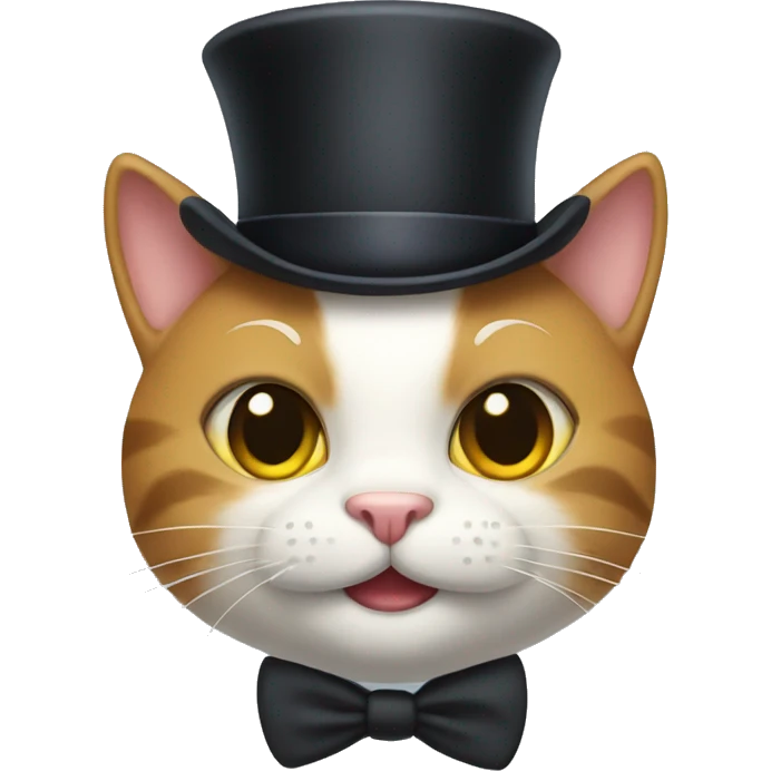 Cat with a top hat emoji