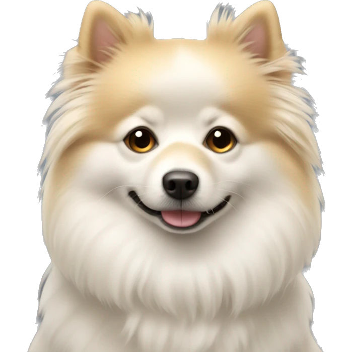 White and blonde spitz emoji
