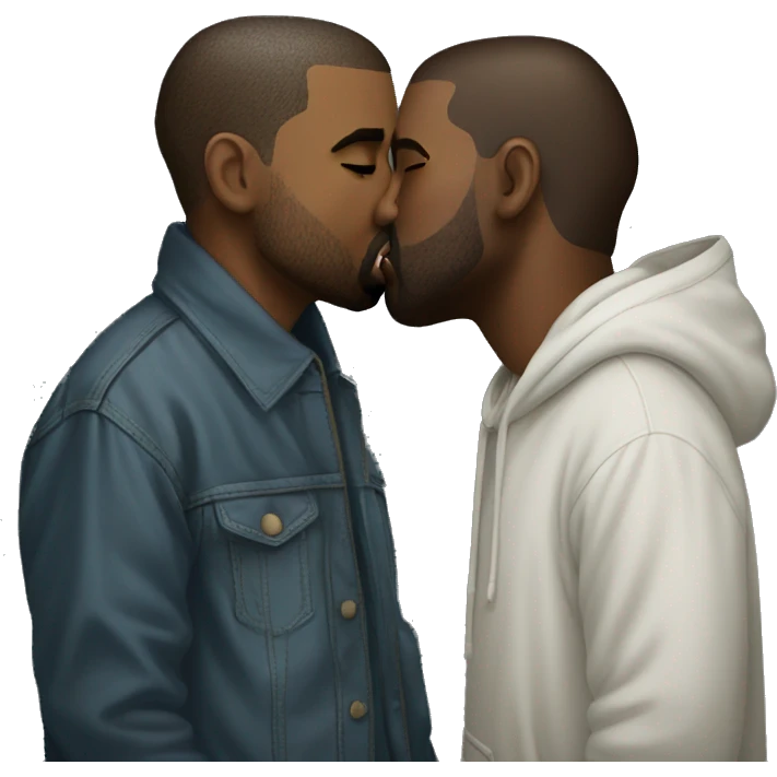 kanye west kissing kanye west emoji
