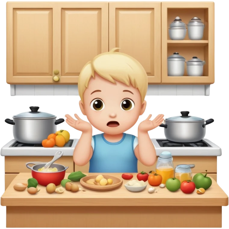 Pushing baby off counter emoji