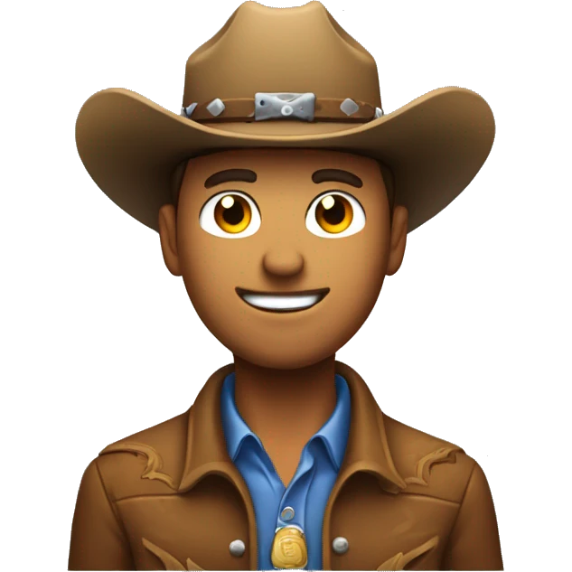 cowboy with hat his face is all in milk emoji