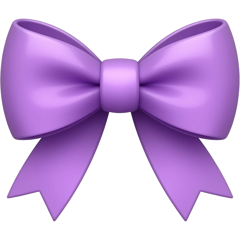 Me puedes mandar un emoji de moño color lila por favor emoji