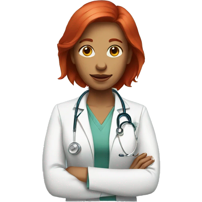 doctor woman with red hair emoji