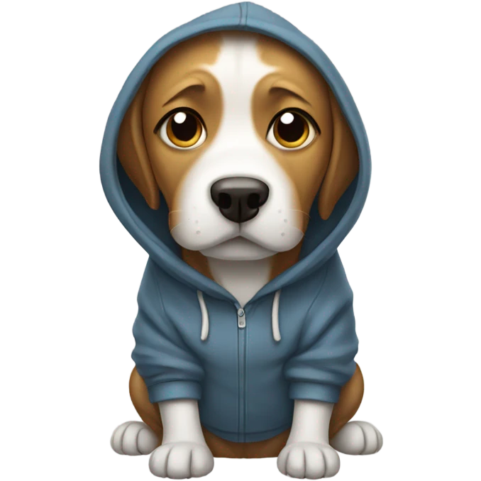 dog wearing hoodie emoji