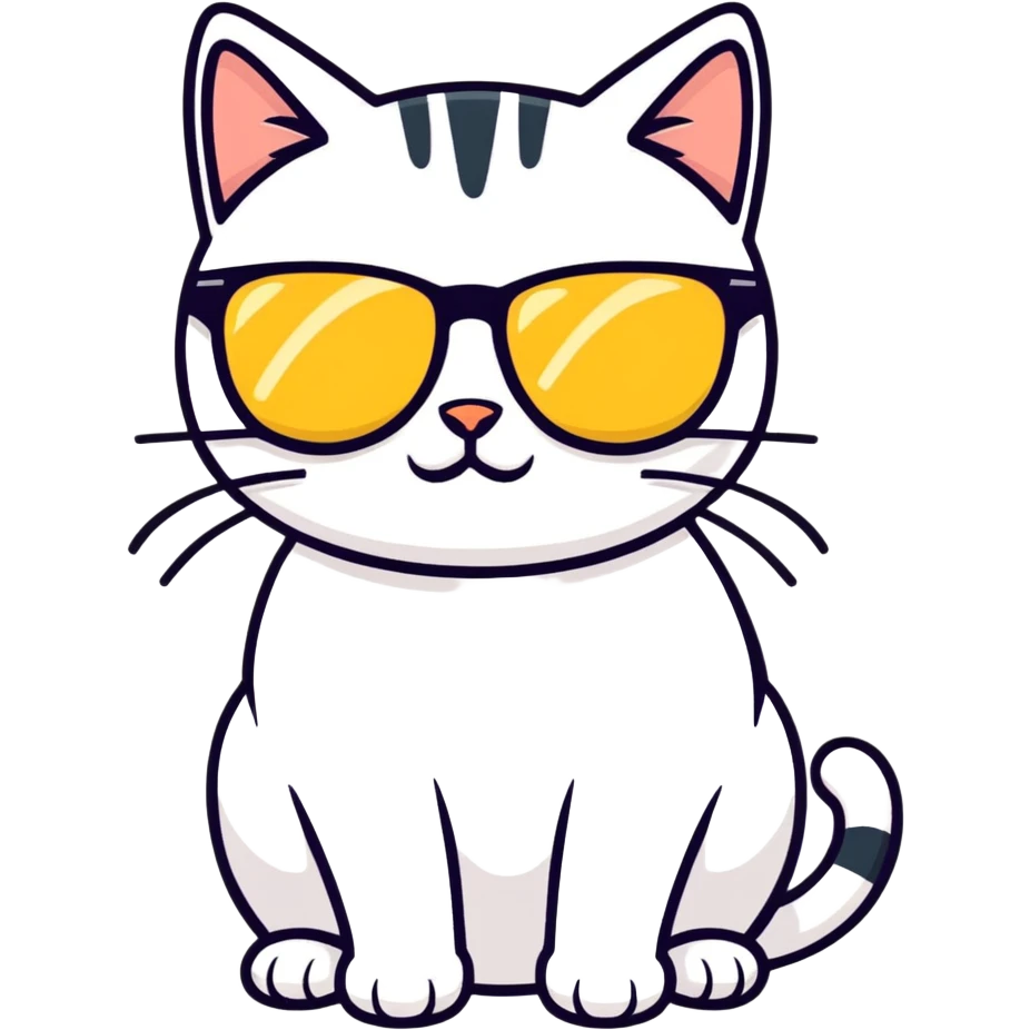 Cat with sunglasses emoji