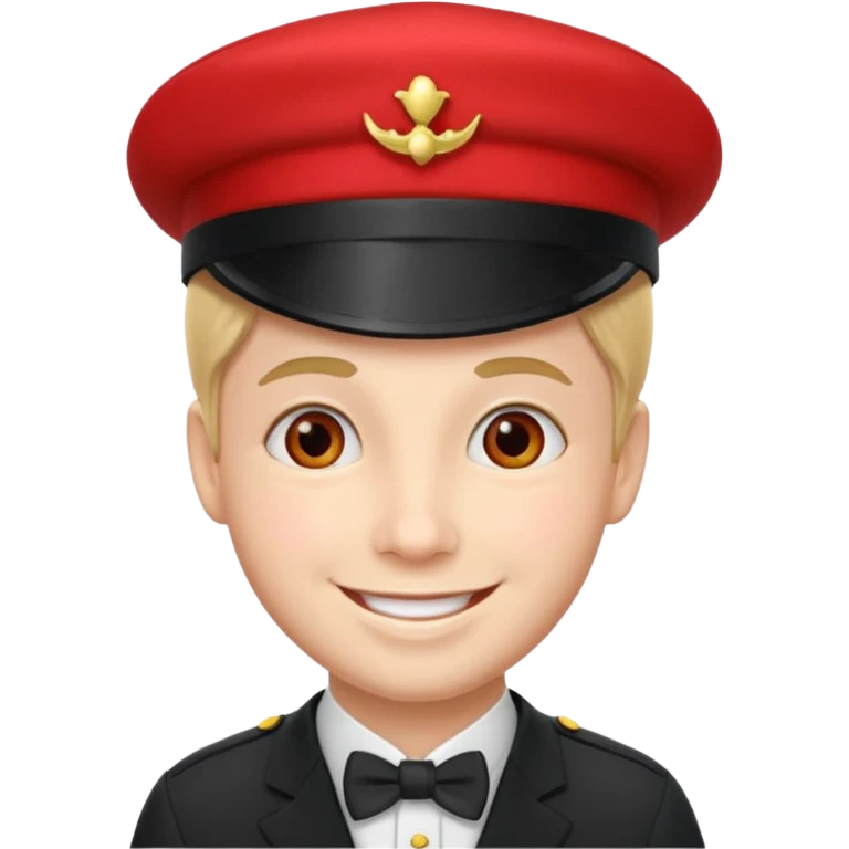 bellboy red hat face emoji