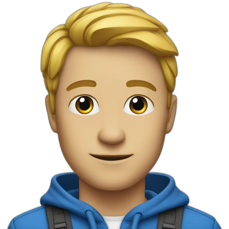 Blaue hacken emoji
