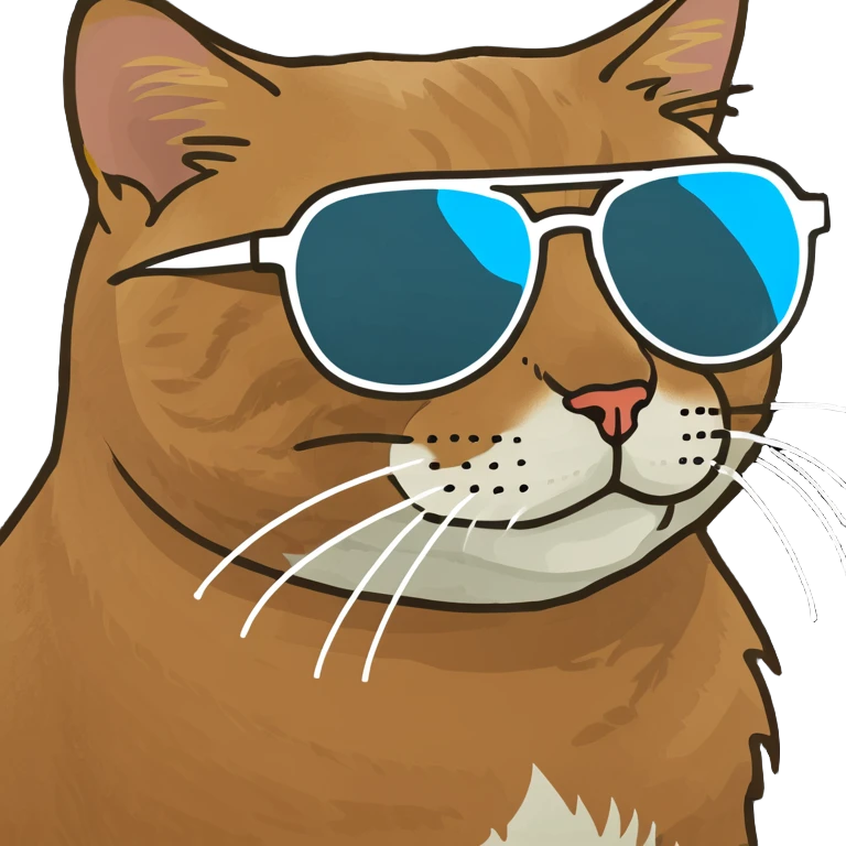 Cat with sunglasses emoji