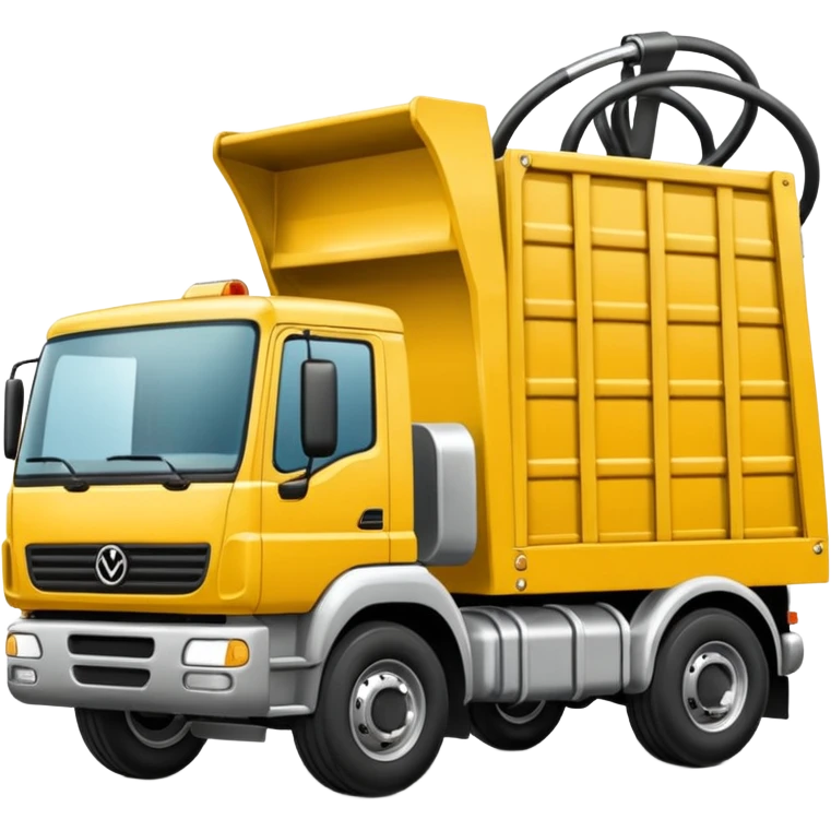 un muletto che scarica un camion usando cucchiaini  emoji