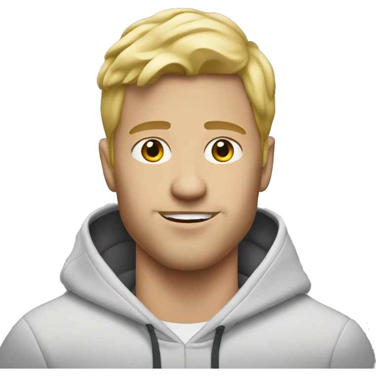 Blonde guy with Nike hoodie emoji