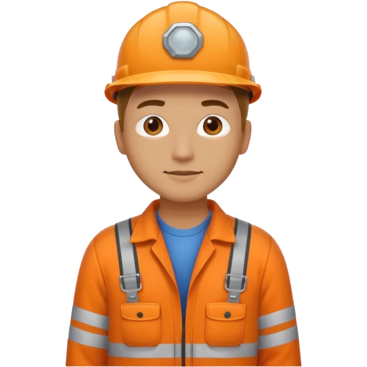 back of engineer orange overalls emoji
