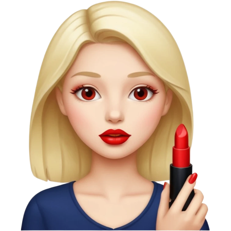 girl putting lipstick emoji