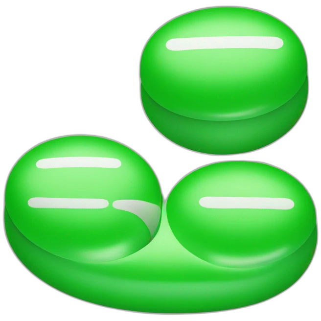 horizontal green pill with three sections with the first being "S" the second being "90" and the third being "3" emoji