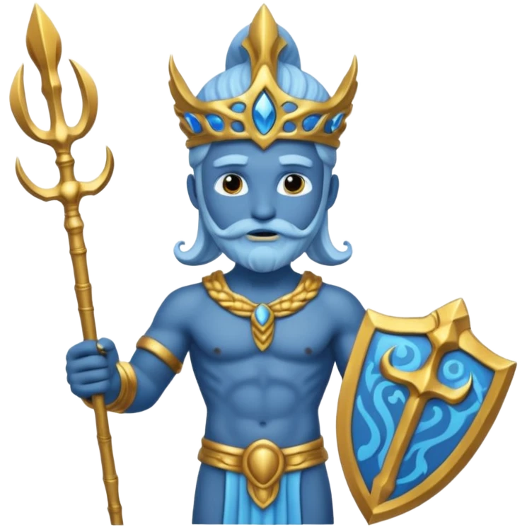 visnu god with Poseidon trident emoji