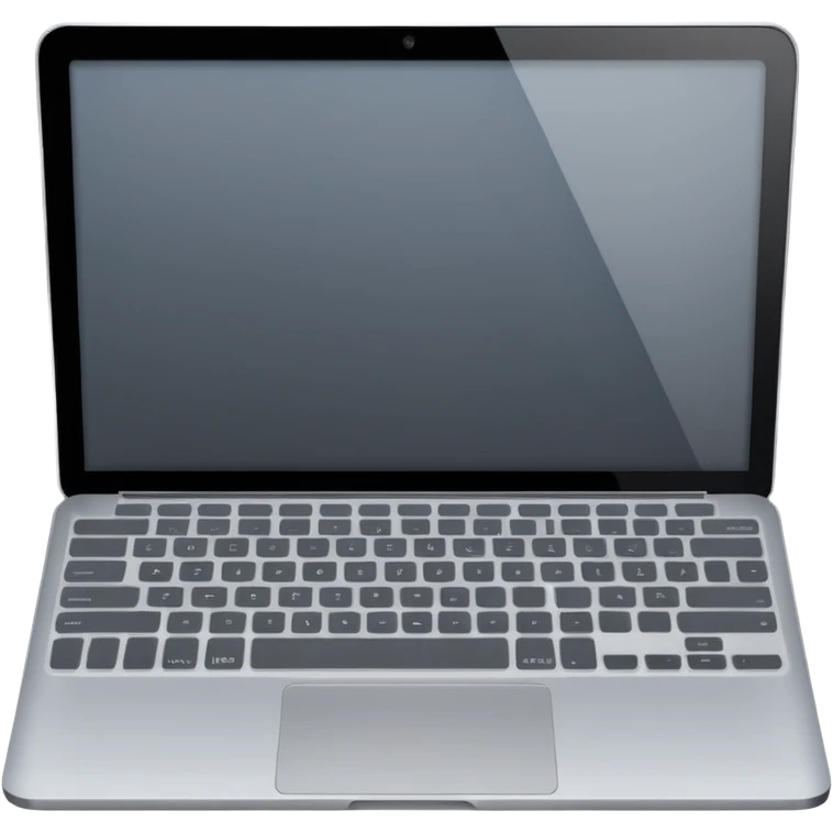 Laptop back with gray keyboard  emoji