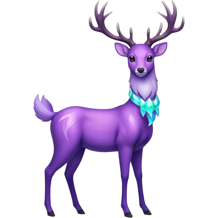 glitter purple and cian pokemon crystal deer emoji