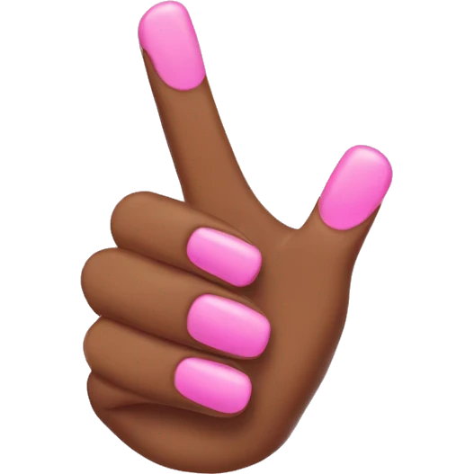 Thumbs up pink nails emoji