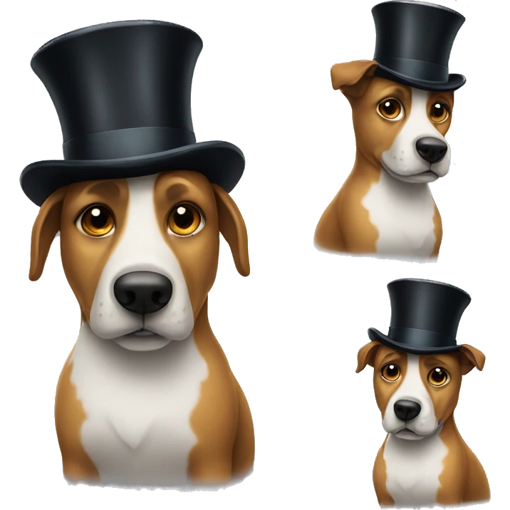 dog with tophat emoji
