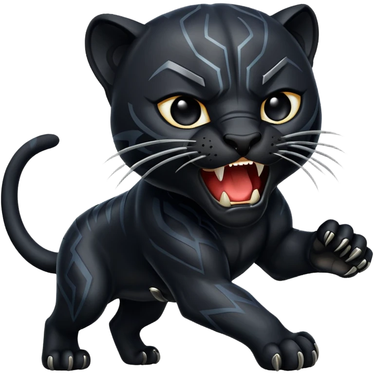 A black panther roaring. (Dangerous) emoji