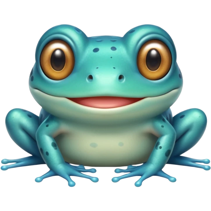 cute cyan frog emoji