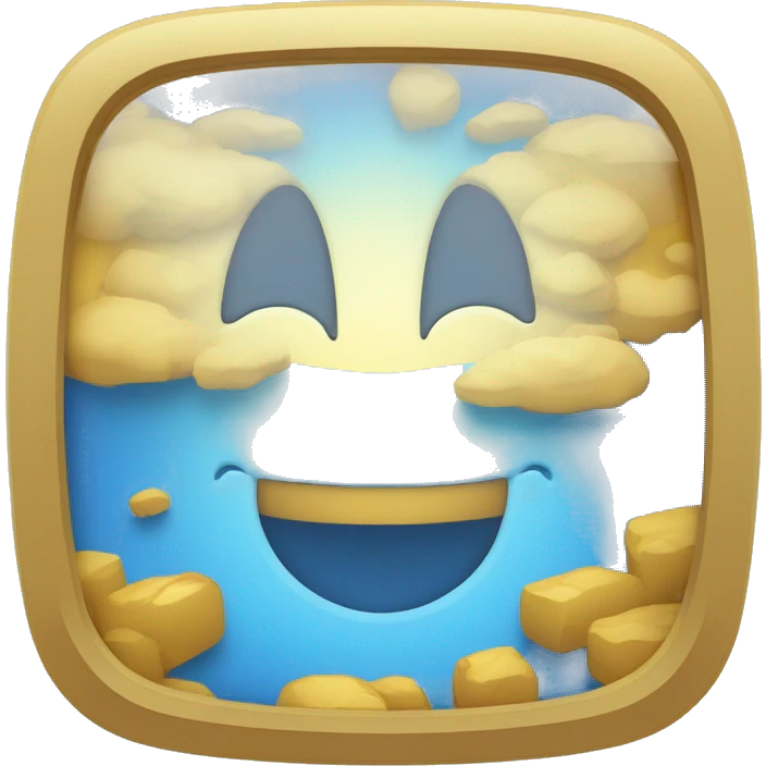 The inscription "команда" is surrounded by a blue square frame with rounded edges and flickering emoji