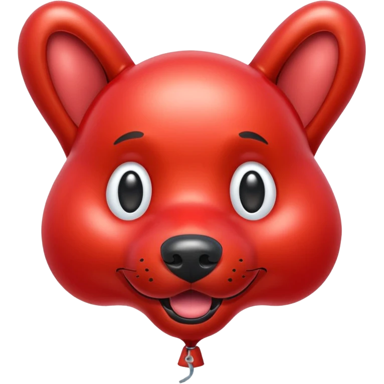 Animal balloon red dog emoji
