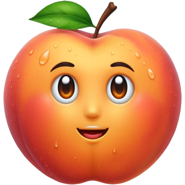 Wet peach emoji