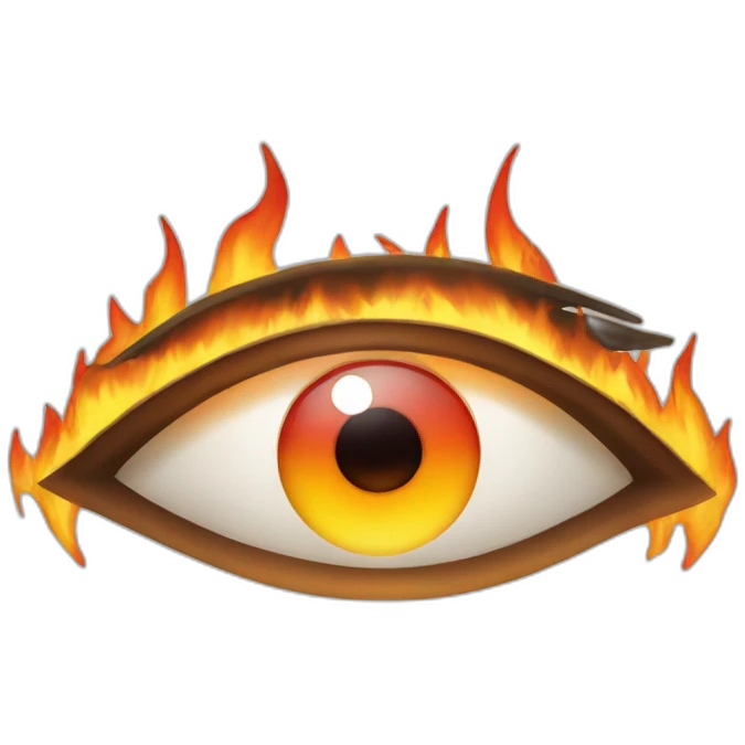 Eye and fire emoji