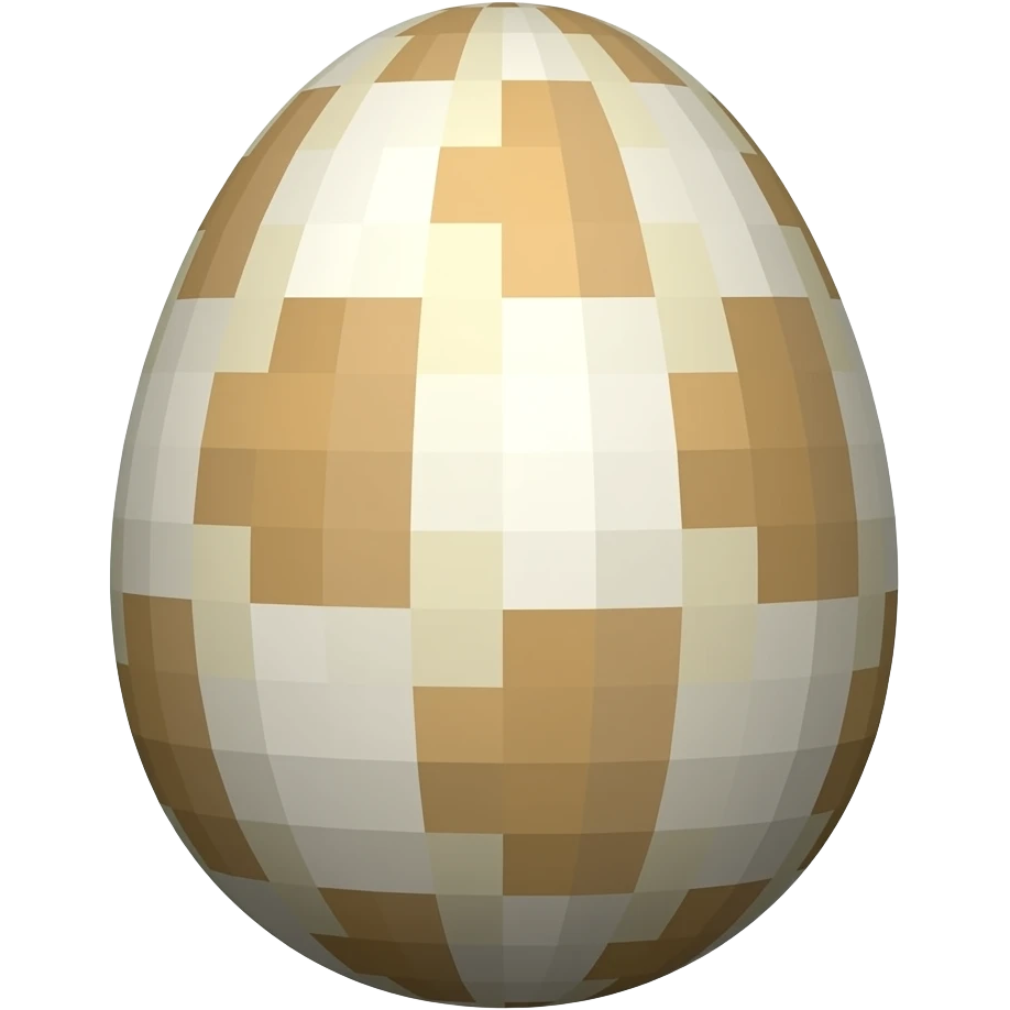 Crée un emojie oeuf de paques style minecraft pour un emojie discord emoji