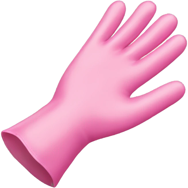 Pink latex gloves emoji