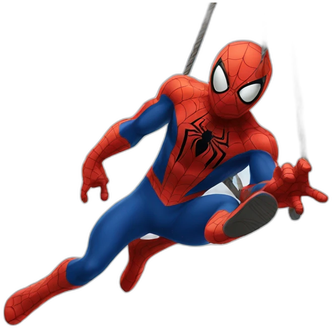 Spiderman swinging emoji