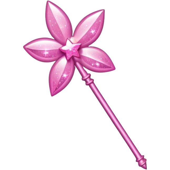 Fairy wand  pink with glitte emoji