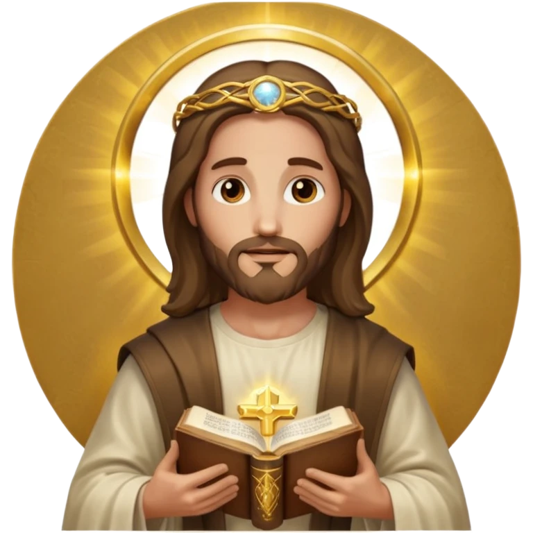 Jesus with Glowing bible circle avatar emoji