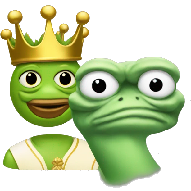 I'd like an emoji with a golden PEPE with a crown emoji