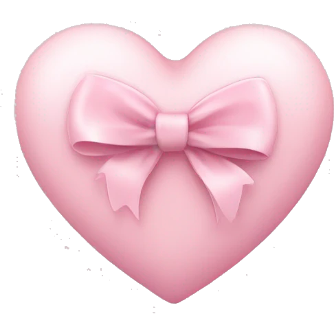 Light pink heart with a bow emoji