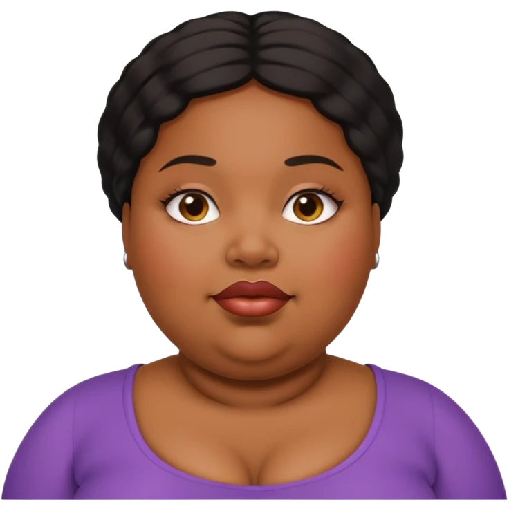 Fat sloppy double chin black lady  emoji