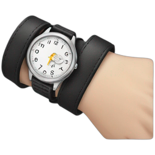 watch with arm emoji